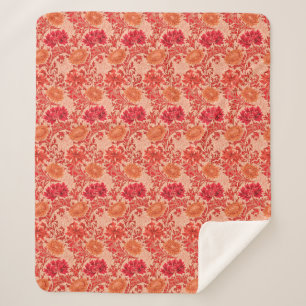 William Morris Chrysanthemums, Coral Orange Sherpadecke