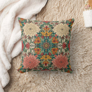 William Morris Chrysanthemums Floral Art Nouveau Kissen