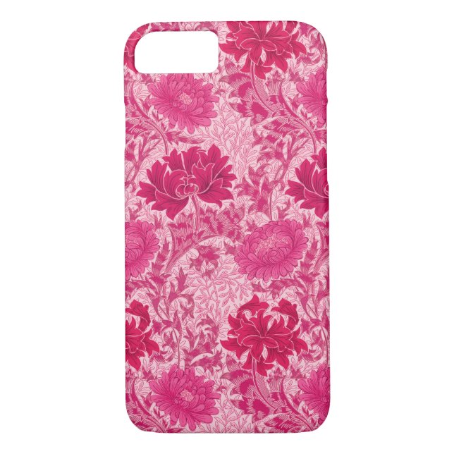 William Morris Chrysanthemums, Fuchsia Pink Case-Mate iPhone Hülle (Rückseite)