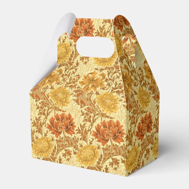 William Morris Chrysanthemums, Mustard Gold Geschenkschachtel (Vorderseite)