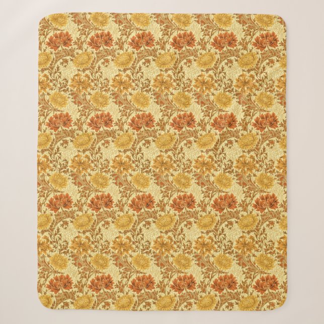 William Morris Chrysanthemums, Mustard Gold Sherpadecke (Vorderseite)