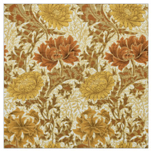 William Morris Chrysanthemums, Mustard Gold Stoff