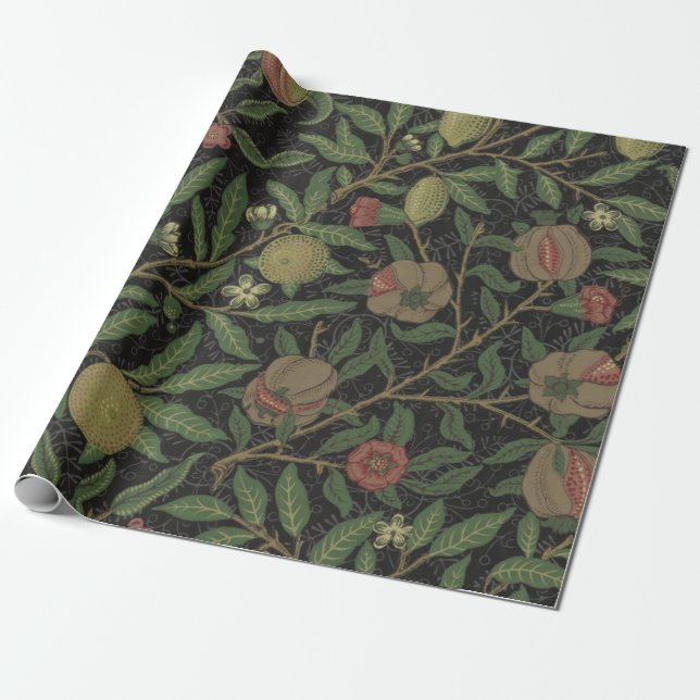 William Morris Citrus und Pomegranate Print Paper Geschenkpapier (Ungerollt)