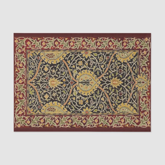 William Morris Classic Teppich Art Print Design Seidenpapier (Vorderseite)