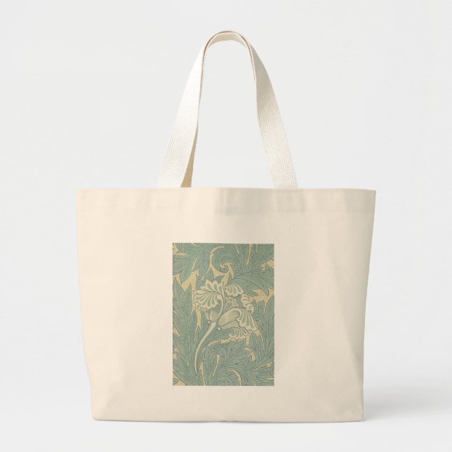 William Morris Classic Tulip Blue Floral Jumbo Stoffbeutel (Vorne)