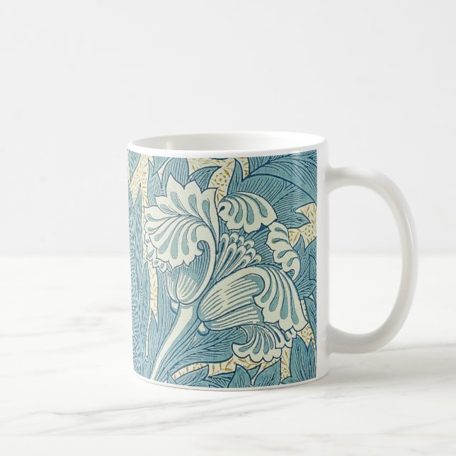 William Morris Classic Tulip Blue Floral Kaffeetasse (Rechts)