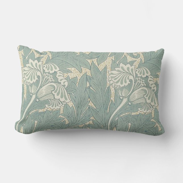 William Morris Classic Tulip Blue Floral Lendenkissen (Vorderseite)