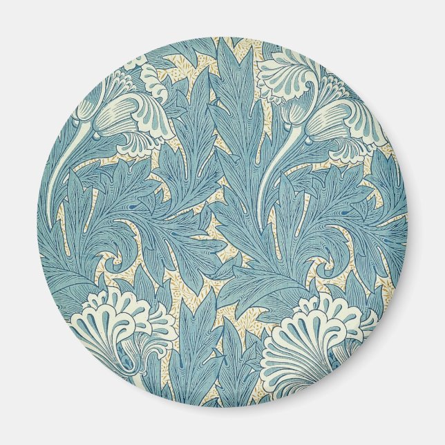 William Morris Classic Tulip Blue Floral Magnet (Vorne)