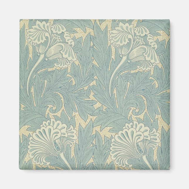 William Morris Classic Tulip Blue Floral Magnet (Vorne)