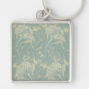 William Morris Classic Tulip Blue Floral Schlüsselanhänger