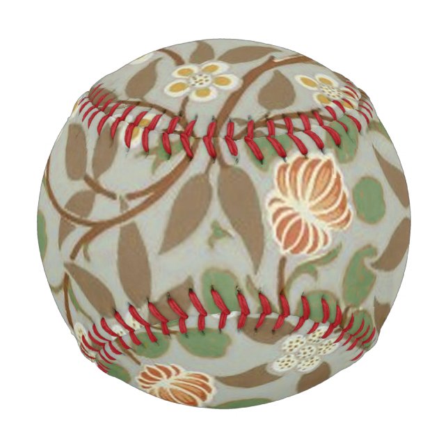 William Morris Clover Botanische Blume Baseball (Vorderseite)