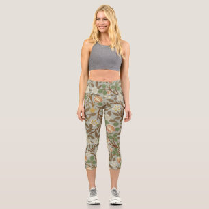 William Morris Clover Botanische Blume Capri Leggings