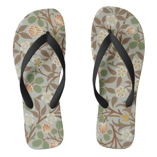 William Morris Clover Botanische Blume Flip Flops (Fußbett)