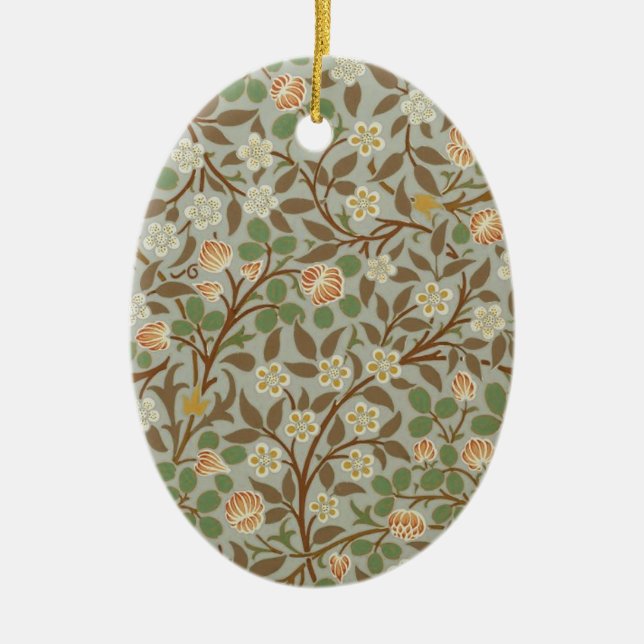 William Morris Clover Botanische Blume Keramikornament (Vorne)