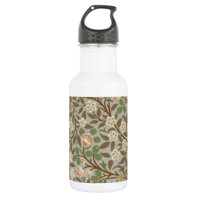 William Morris Clover Botanische Blume Trinkflasche (Vorderseite)