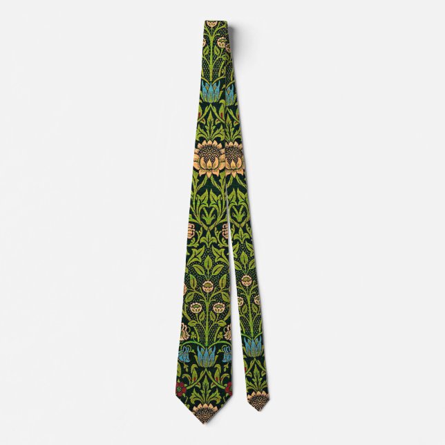William Morris - Columbine, dark green, Case-Mate Krawatte (Vorderseite)
