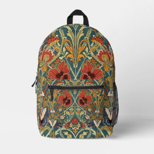 William Morris Compton Floral Art Nouveau Muster Bedruckter Rucksack