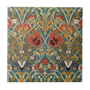William Morris Compton Floral Art Nouveau Muster Fliese