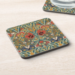 William Morris Compton Floral Art Nouveau Muster Getränkeuntersetzer
