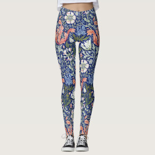 William Morris Compton Floral Art Nouveau Muster Leggings