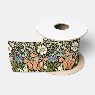 William Morris Compton Floral Art Nouveau Muster Satinband