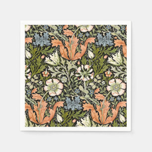 William Morris Compton Floral Art Nouveau Muster Serviette