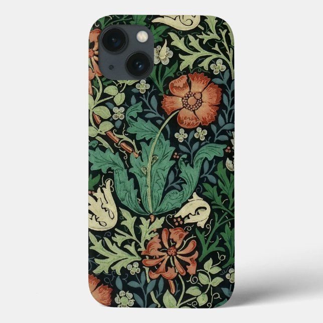 William Morris Compton Floral Art Nouveau Pattern Case-Mate iPhone Hülle (Rückseite)