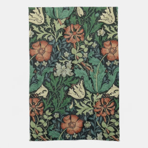William Morris Compton Floral Art Nouveau Pattern Geschirrtuch