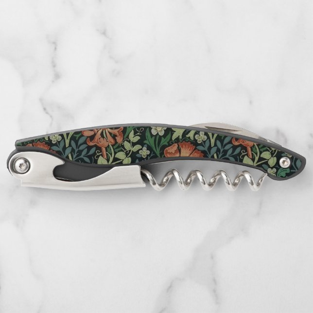 William Morris Compton Floral Art Nouveau Pattern Kellnermesser (Vorderseite)