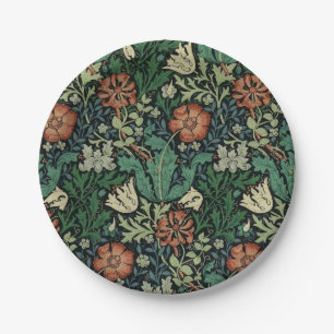 William Morris Compton Floral Art Nouveau Pattern Pappteller