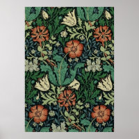 William Morris Compton Floral Art Nouveau Pattern