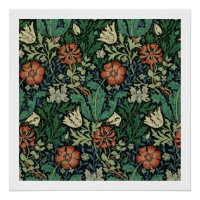 William Morris Compton Floral Art Nouveau Pattern