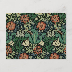 William Morris Compton Floral Art Nouveau Pattern Postkarte