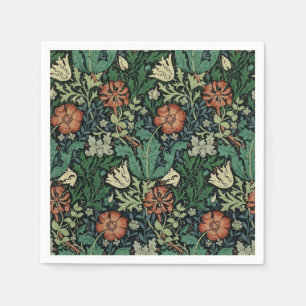 William Morris Compton Floral Art Nouveau Pattern Serviette