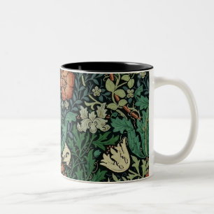 William Morris Compton Floral Art Nouveau Pattern Zweifarbige Tasse
