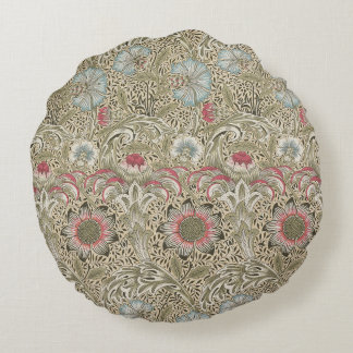 William Morris: Corncockle-Design Rundes Kissen