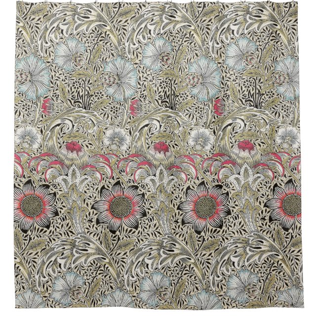 William Morris Corncockle Tapete Duschvorhang (Vorderseite)