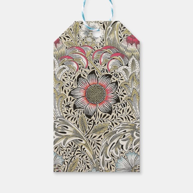 William Morris Corncockle Tapete Geschenkanhänger (Vorderseite)