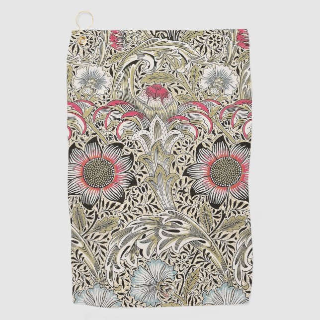 William Morris Corncockle Tapete Golfhandtuch (Vorderseite)