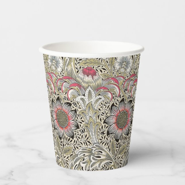 William Morris Corncockle Tapete Pappbecher (Vorderseite)