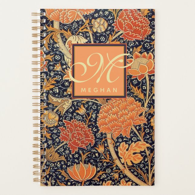 William Morris - Cray - Art Nouveau Orange Floral (Devant)
