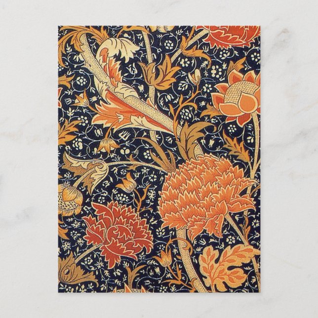 William Morris Cray Blumenmuster Vintage Postkarte (Vorderseite)