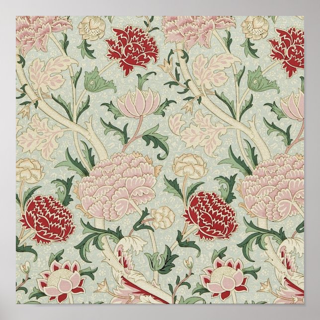 William Morris Cray Blumenmuster Vor-Raphaeliter S Poster (Vorne)
