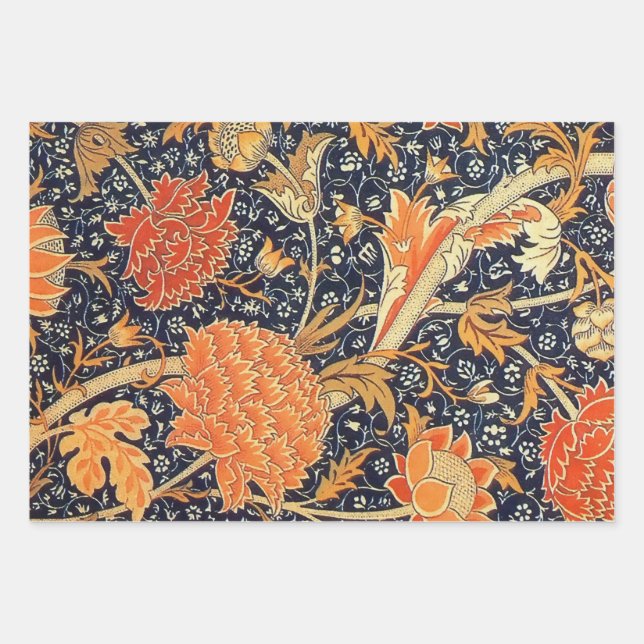 William Morris Cray Floral Art Nouveau Pattern Geschenkpapier Set (Vorderseite)