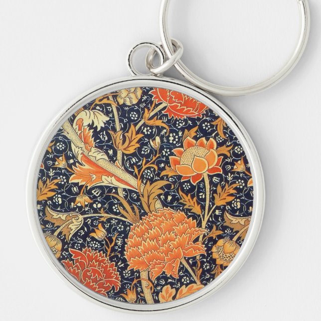 William Morris Cray Floral Art Nouveau Pattern Schlüsselanhänger (Vorne)