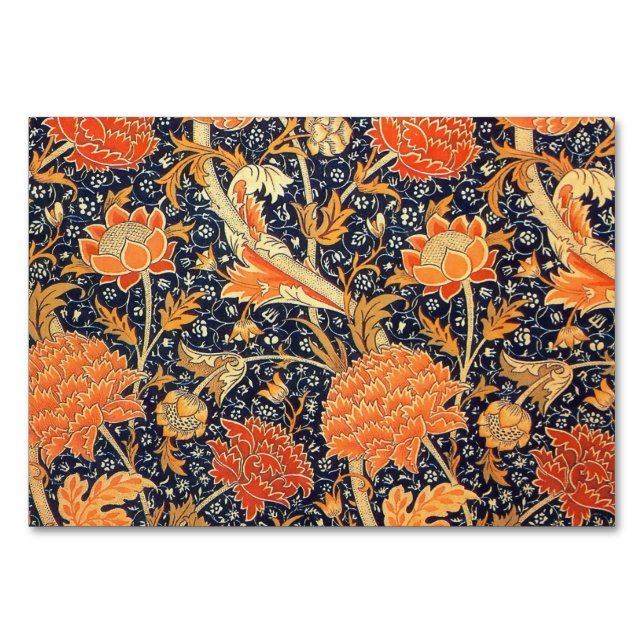 William Morris Cray Floral Art Nouveau Pattern Tischnummer (Vorderseite)