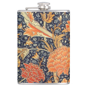 William Morris Cray Florales Art Nouveau Muster Flachmann