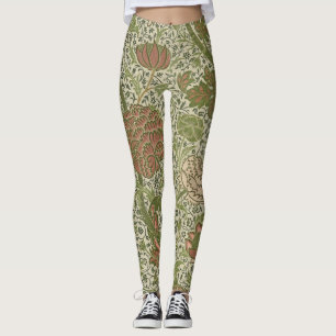 William Morris Cray Sage Blume Floral Botanical Leggings