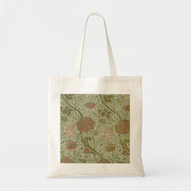 William Morris Cray Sage Blume Floral Botanical Tragetasche (Vorne)