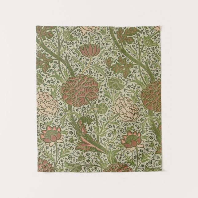 William Morris Cray Sage Blume Floral Botanical Wandteppich (Vorderseite)